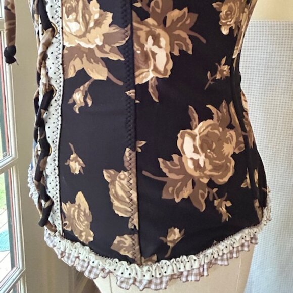 Vintage Betsey Johnson Bustier Corset Swim Top - Picture 8 of 13